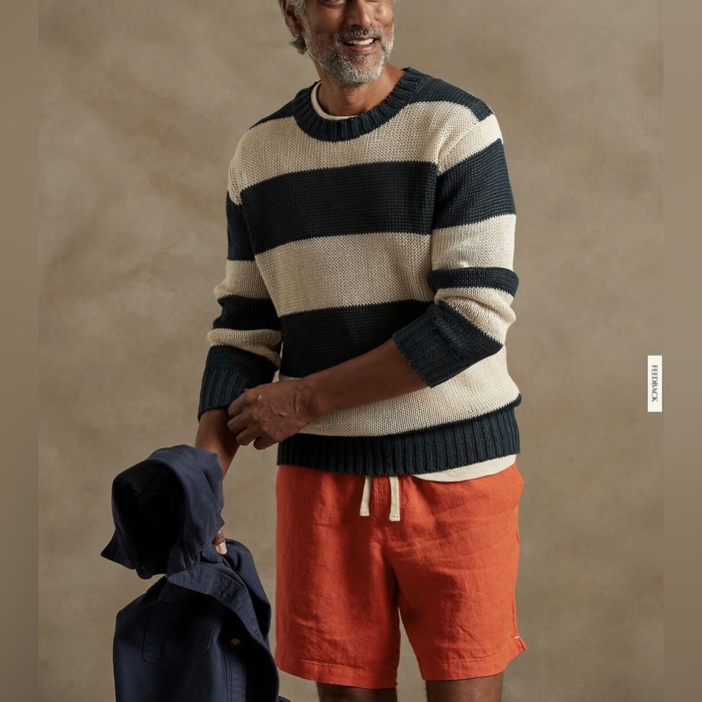 Men’s Red Linen shorts